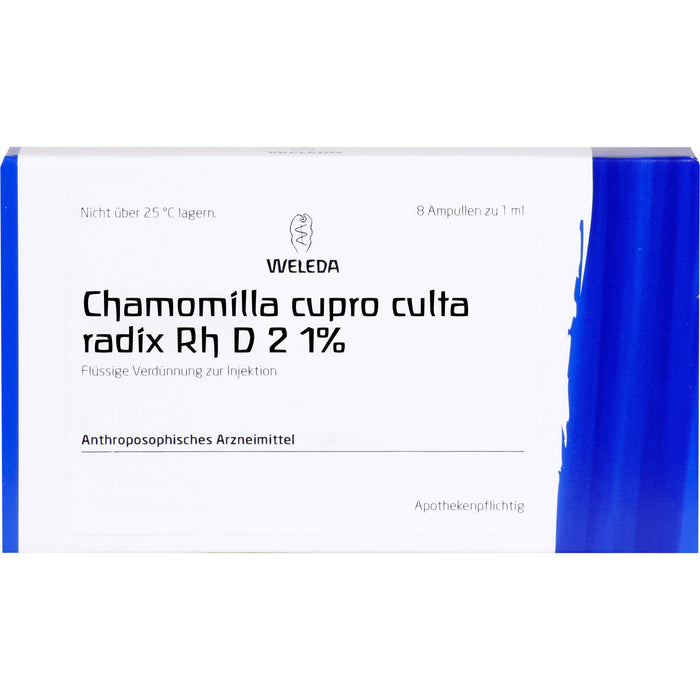 WELEDA Chamomilla Cupro culta, Radix Rh D2 flüssige Verdünnung, 8 pc Ampoules