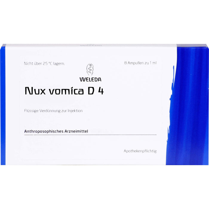 WELEDA Nux vomica D4 flüssige Verdünnung, 8 St. Ampullen