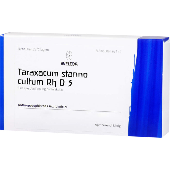 Taraxacum stanno cultum Rh D3 Weleda Amp., 8X1 ml AMP