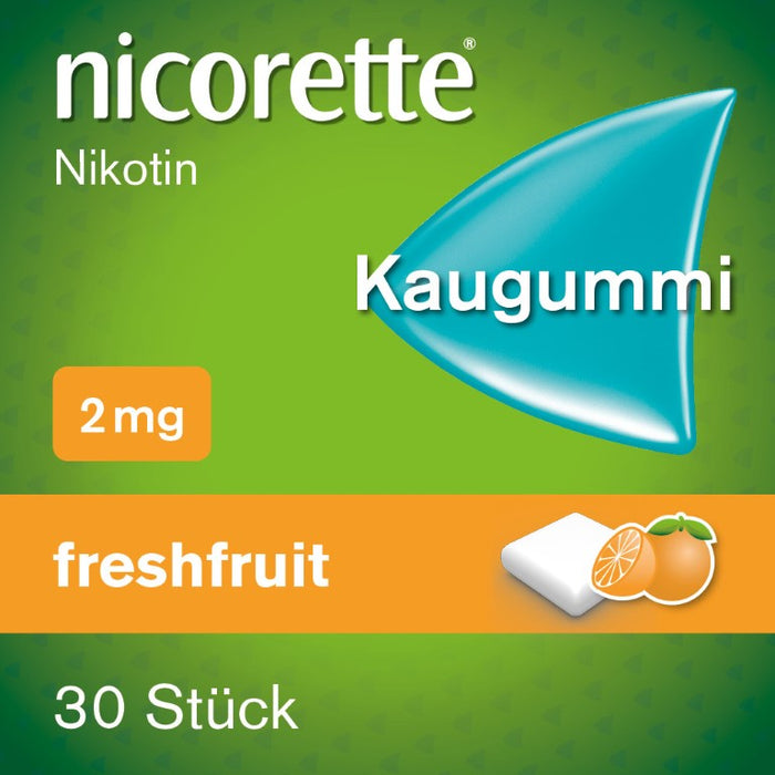 nicorette Kaugummi 2 mg Nicotin zuckerfrei freshfruit, 30 pcs. Chewing gum