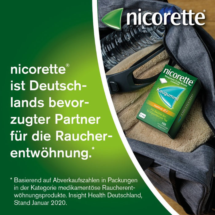 nicorette Kaugummi 2 mg Nicotin zuckerfrei freshfruit, 105 pcs. Chewing gum