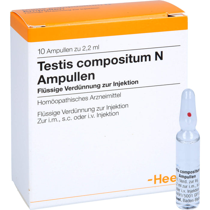 Heel Testis compositum N Ampullen, 10 pcs. Ampoules