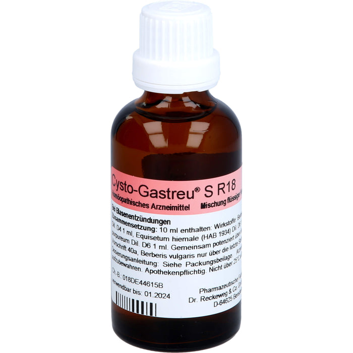 Cysto-Gastreu S R 18 Mischung bei Blasenentzündungen, 50 ml Lösung