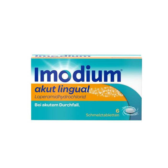 Imodium akut lingual Schmelztabletten bei akutem Durchfall, 6 pcs. Tablets