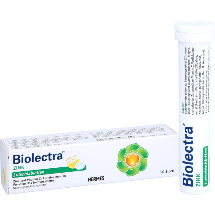 Biolectra Zink Lutschtabletten, 20 St. Tabletten