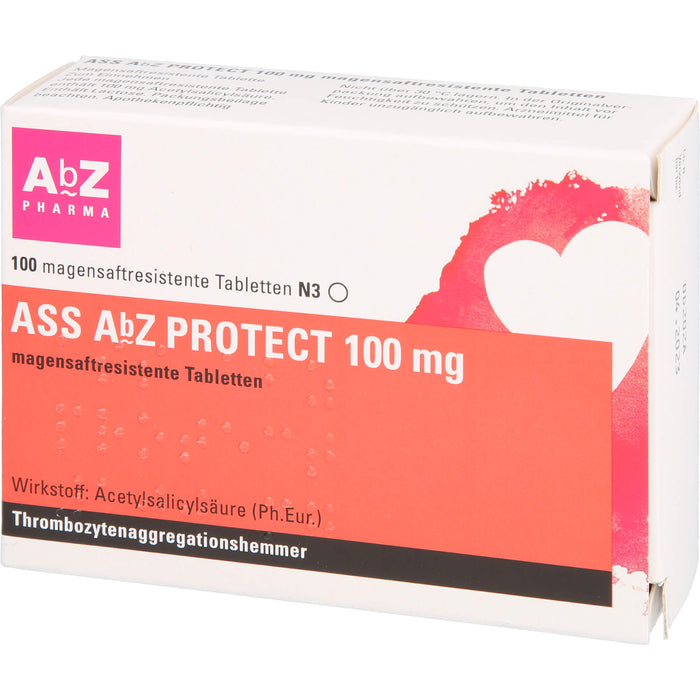 ASS AbZ Protect 100 mg Tabletten, 100 pcs. Tablets