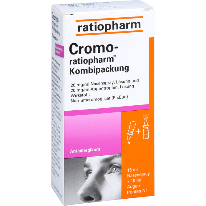 Cromo-ratiopharm Kombipackung Nasenspray + Augentropfen Antiallergikum, 1 pc Paquet combiné