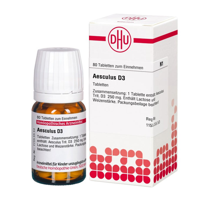 DHU Aesculus D3 Tabletten, 80 pc Tablettes