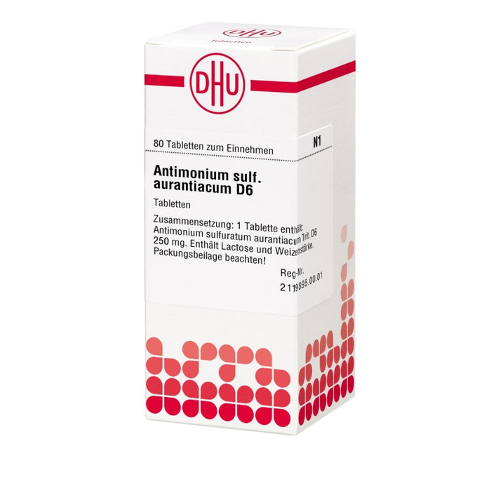 DHU Antimonium sulfuratum aurantiacum D6 Tabletten, 80 pc Tablettes