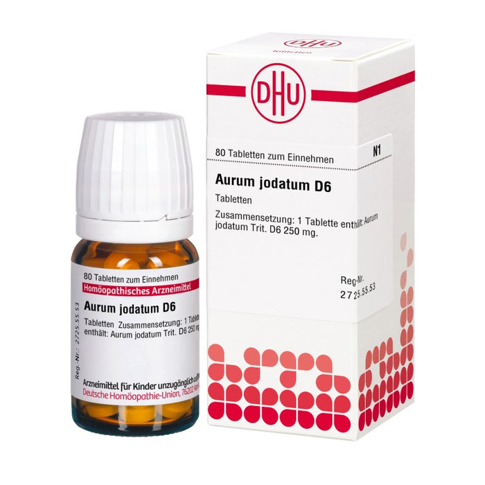 DHU Aurum jodatum D6 Tabletten, 80 pc Tablettes