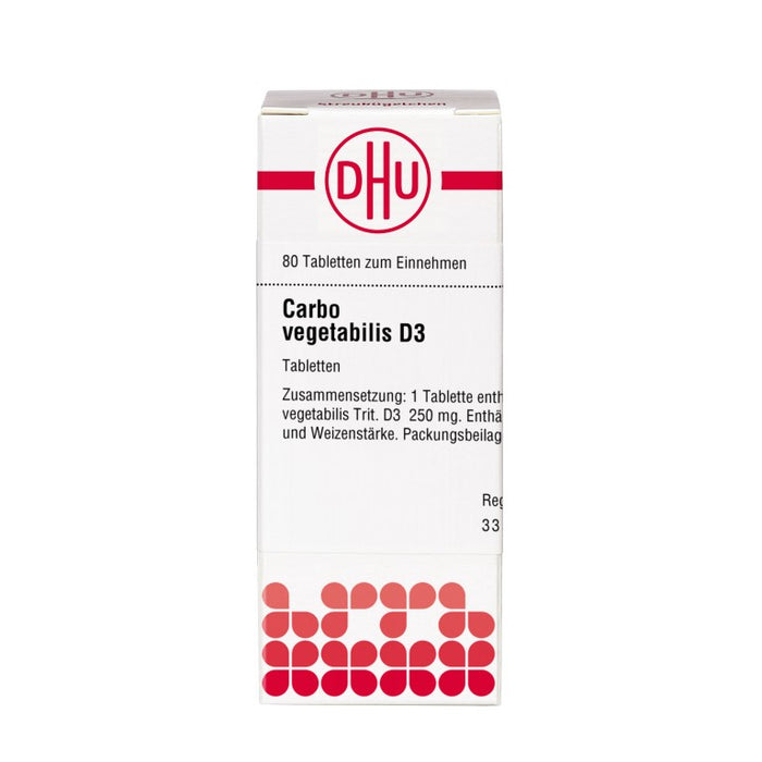 DHU Carbo vegetabilis D3 Tabletten, 80 St. Tabletten