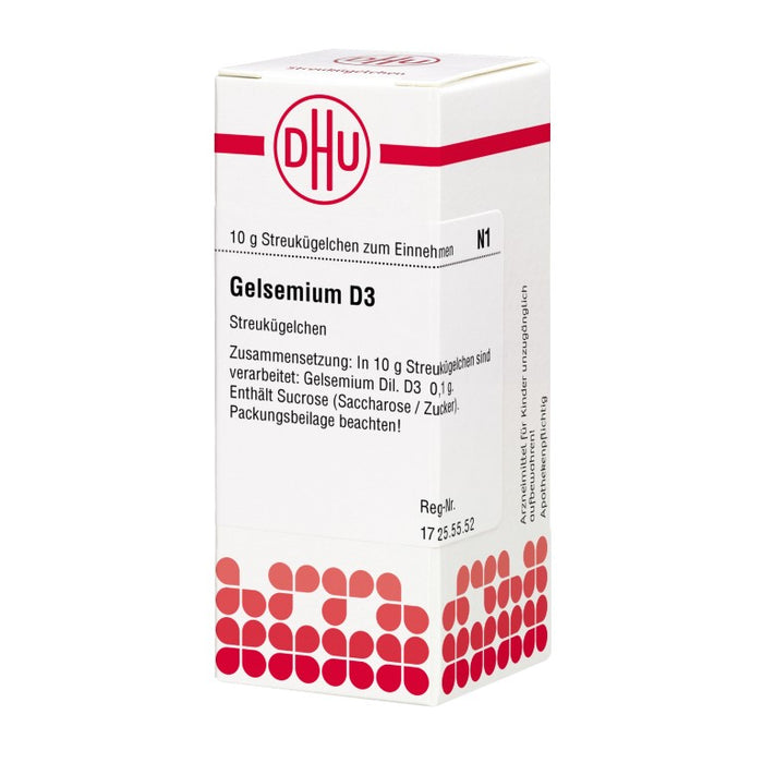 DHU Gelsemium D3 Streukügelchen, 10 g Globules