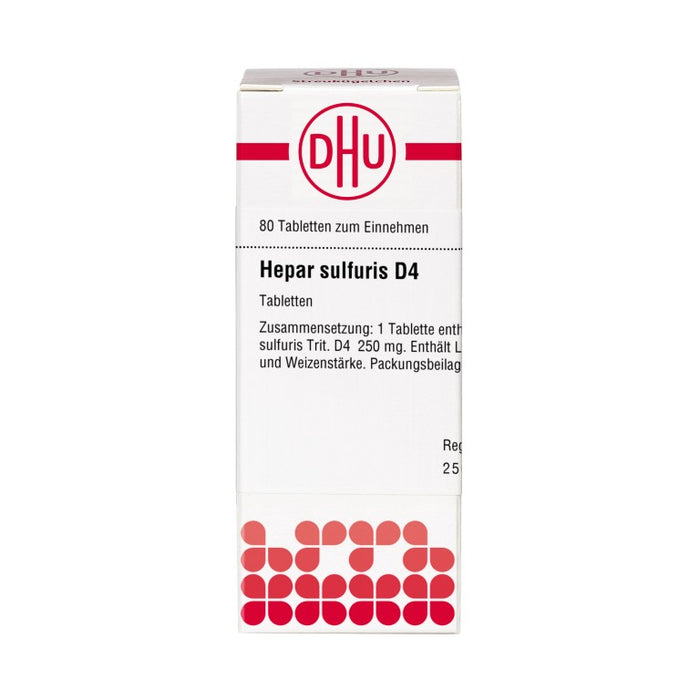 DHU Hepar sulfuris D4 Tabletten, 80 pc Tablettes