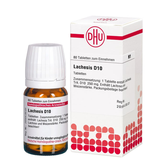 DHU Lachesis D10 Tabletten, 80 St. Tabletten