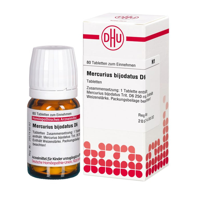 DHU Mercurius bijodatus D6 Tabletten, 80 St. Tabletten