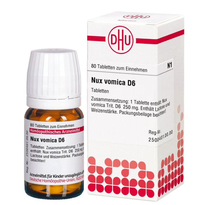 DHU Nux vomica D6, 80 pc Tablettes