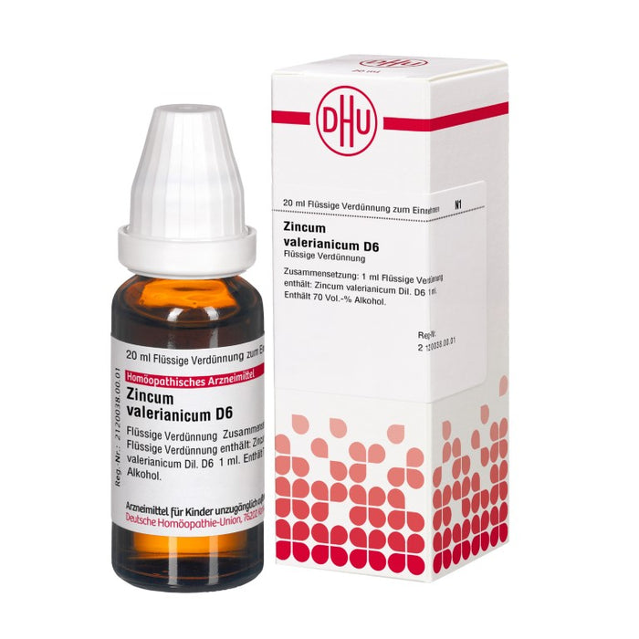 DHU Zincum valerianicum D6 Dilution, 20 ml Lösung