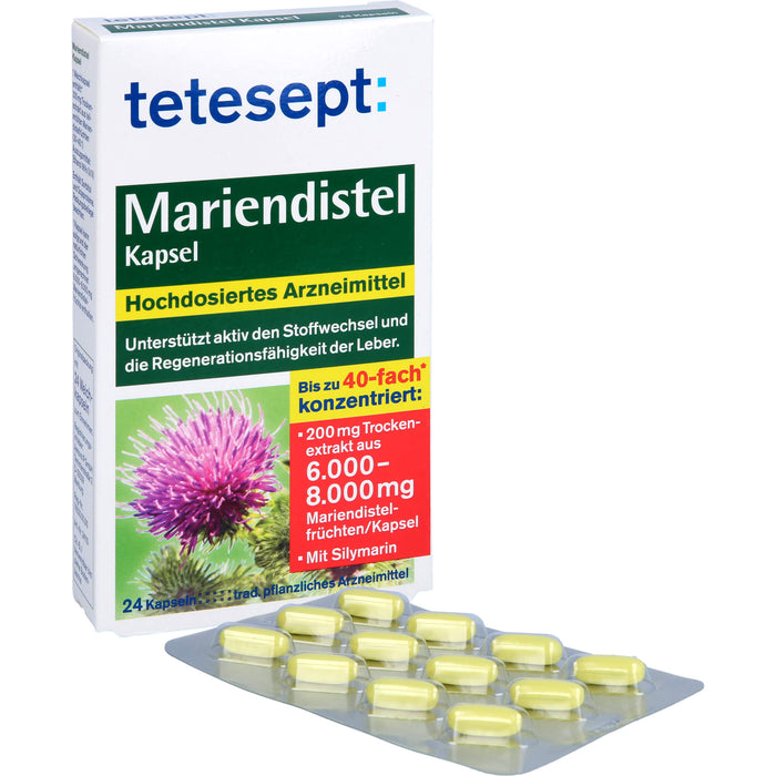 tetesept Mariendistel Kapseln, 24 pcs. Capsules