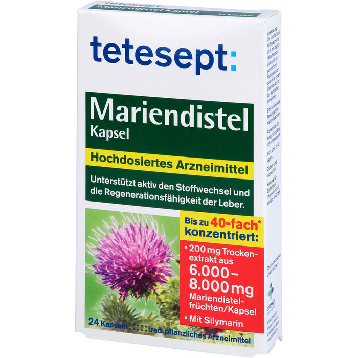 tetesept Mariendistel Kapseln, 24 pcs. Capsules