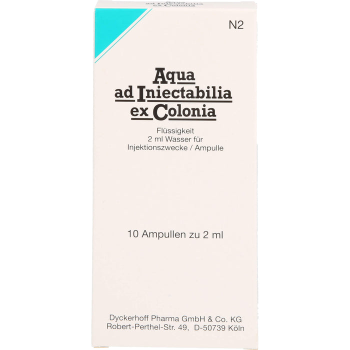 Aqua ad Iniectabilia ex Colonia, Amp. 2 ml, 10 ml Lösung