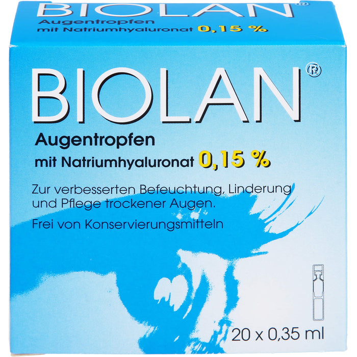 Biolan Augentropfen, 20 ml Pipettes à dose unique