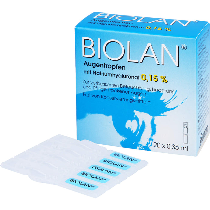 Biolan Augentropfen, 20 ml Pipettes à dose unique