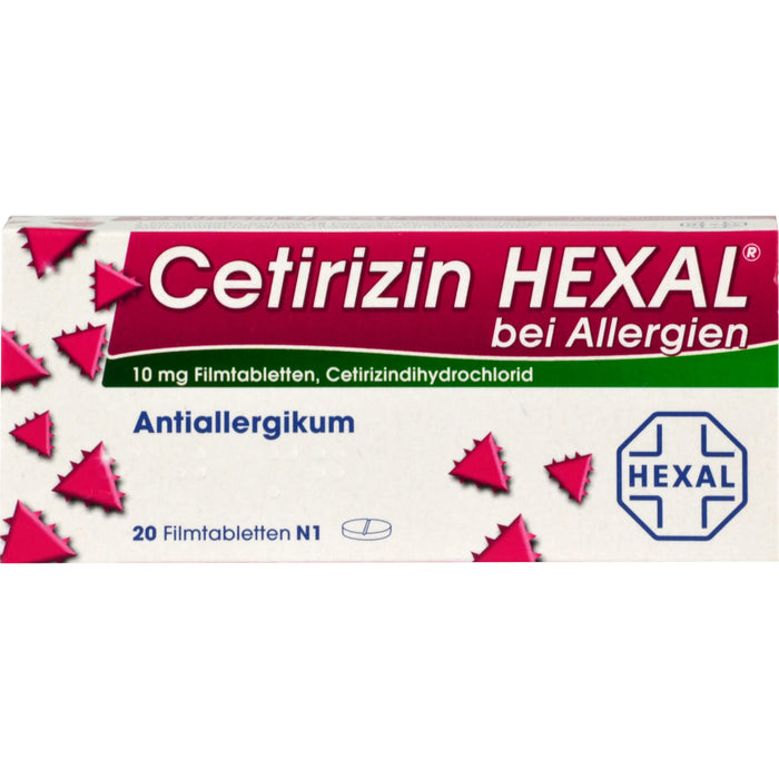 Cetirizin HEXAL Tabletten bei Allergien, 20 pc Tablettes