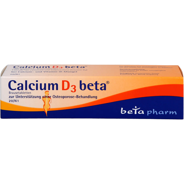 Calcium D3 beta Brausetabletten, 20 pc Tablettes