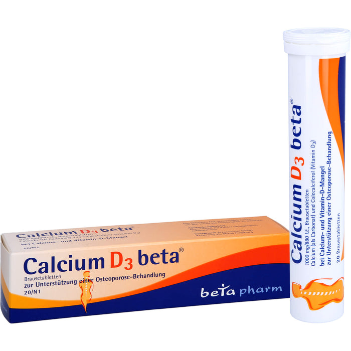 Calcium D3 beta Brausetabletten, 20 St. Tabletten