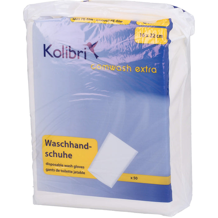 Kolibri comwash extra Einweg-Waschhandschuhe unfoliert 16 x 22 cm, 50 pc Gants