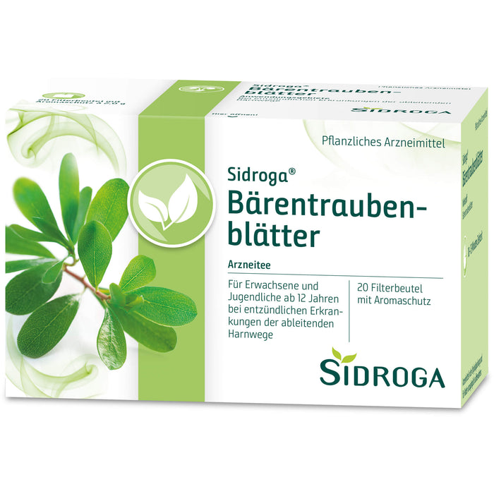 Sidroga Bärentraubenblätter Arzneitee bei entzündlichen Erkrankungen der ableitenden Harnwege, 20 St. Filterbeutel