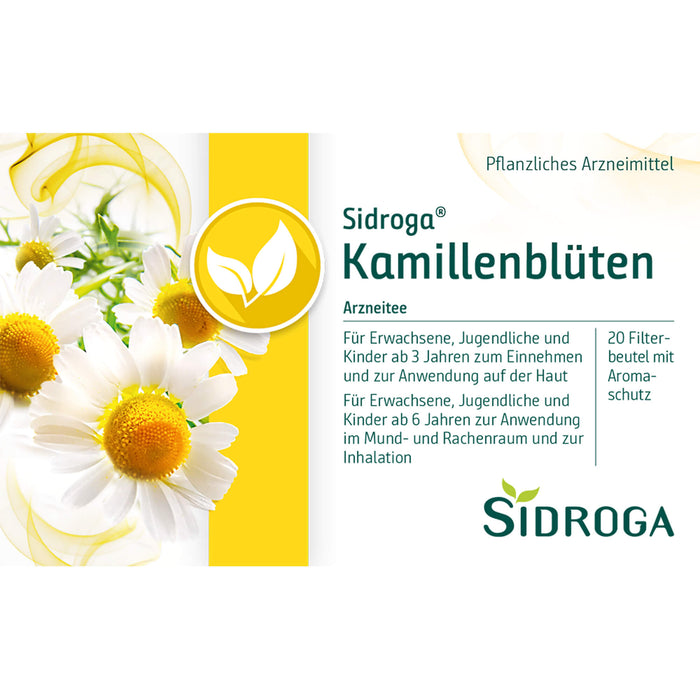 Sidroga Kamillenblüten Arzneitee, 20 St. Filterbeutel