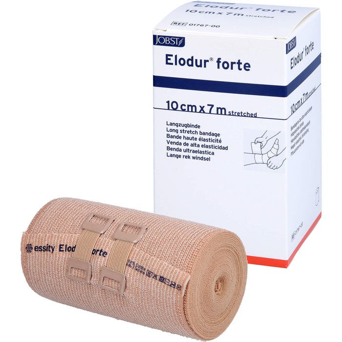 Elodur forte 10 cm x 7 m Langzugbinde zur Verwendung als Stütz- und Entlastungsverband, 1 pcs. Bandage