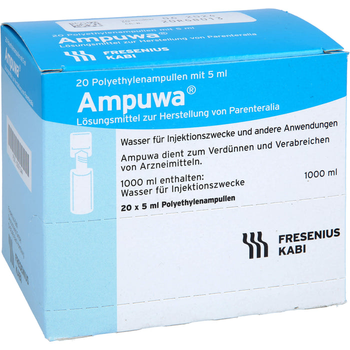 Ampuwa Wasser für Injektionszwecke Polyethylenampullen, 20 pcs. Ampoules