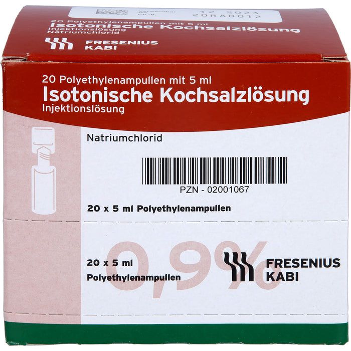 Isotonische Kochsalzlösung NaCl 0,9% Plastikampullen, 100 ml Lösung