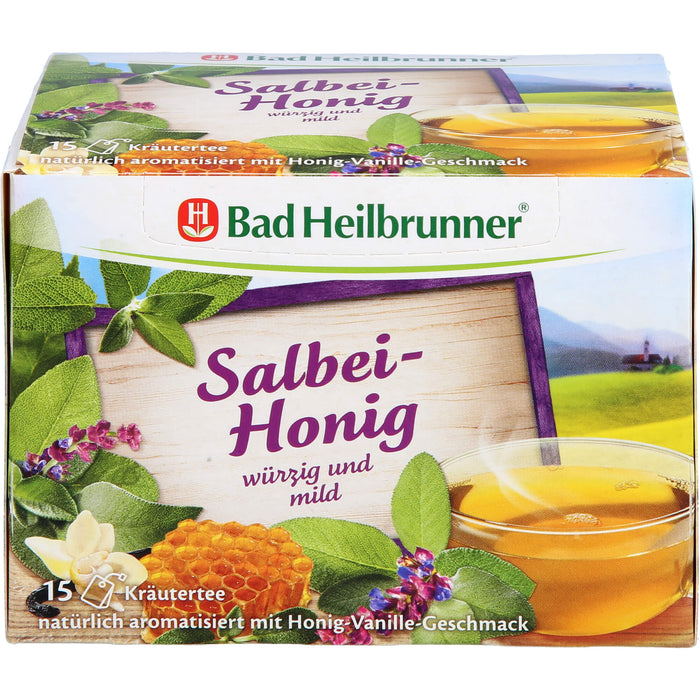 Bad Heilbrunner Salbei-Honig Kräutertee, 15 pc Sac filtrant