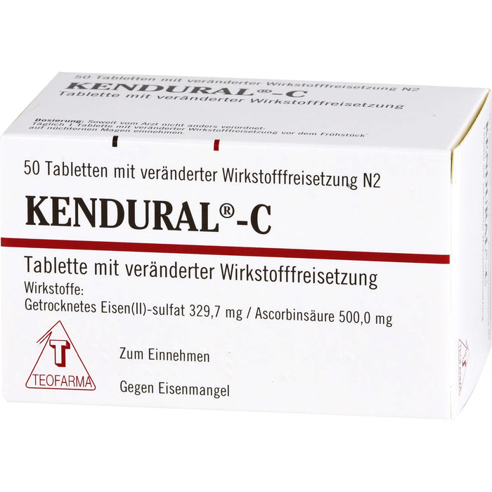 KENDURAL-C Tabletten gegen Eisenmangel, 50 pc Tablettes