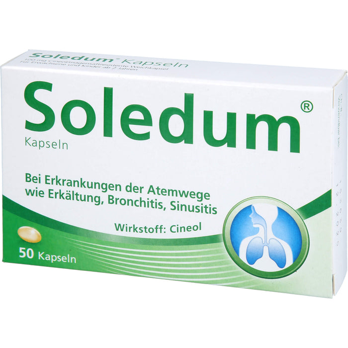 Soledum Kapseln bei Erkrankungen der Atemwege, 50 pcs. Capsules