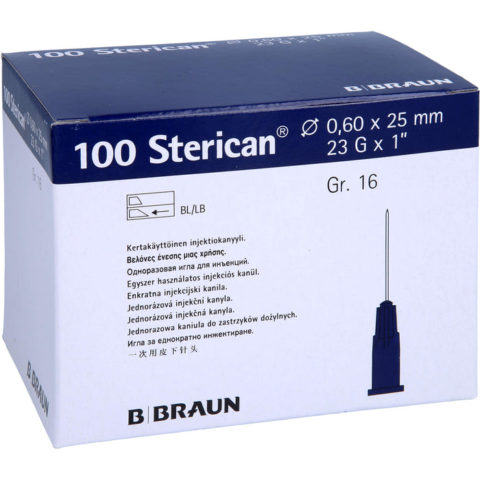 STERICAN 0,60X25 BLAU L L, 100 St KAN