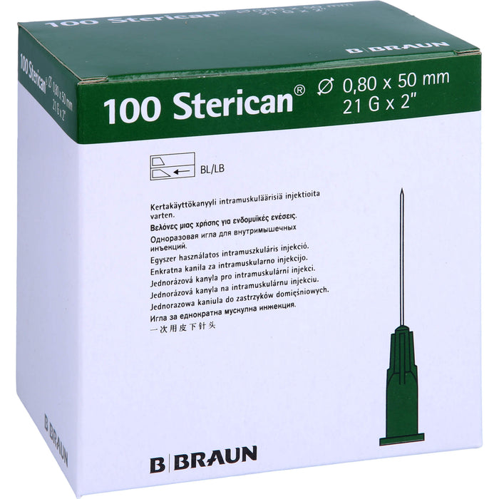 Sterican Knülen 21Gx2 0,8x50mm, 100 St KAN