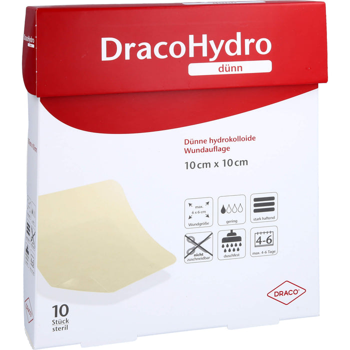 DracoHydro dünn Transparenter Hydrokolloider Wundverband, 10 St VER