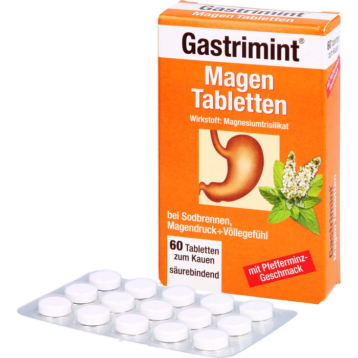 Bad Heilbrunner Gastrimint Magen-Tabletten zum Kauen, 60 pcs. Tablets