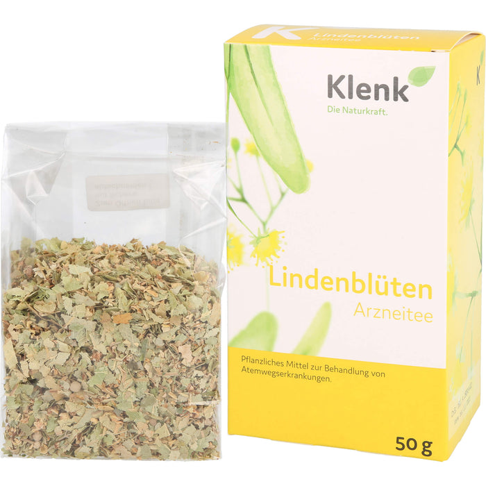 Klenk Lindenblüten bei Erkältungskrankheiten und gegen Reizhusten, 50 g Tee