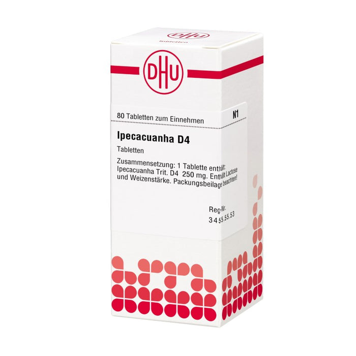 DHU Ipecacuanha D4 Tabletten, 80 St. Tabletten