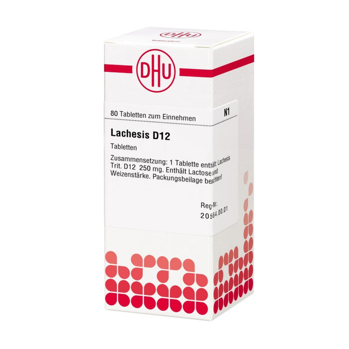 DHU Lachesis D12 Tabletten, 80 pc Tablettes