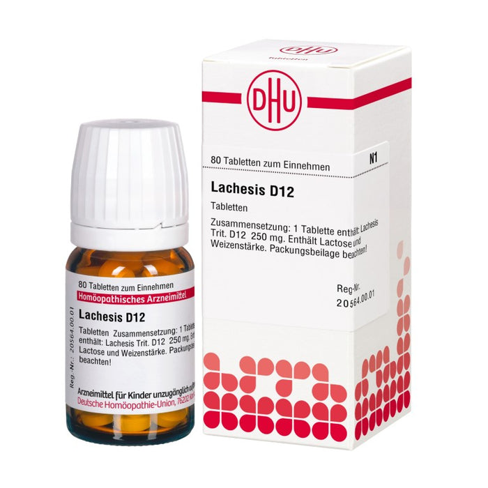 DHU Lachesis D12 Tabletten, 80 pc Tablettes