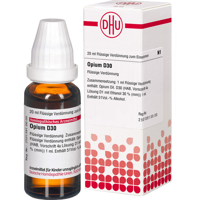 DHU Opium D30 Dilution, 20 ml Lösung