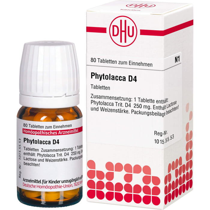 DHU Phytolacca D4 Tabletten, 80 St. Tabletten