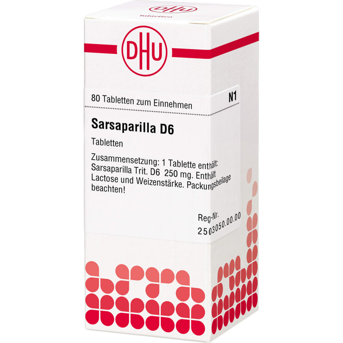 DHU Sarsaparilla D6 Tabletten, 80 pc Tablettes