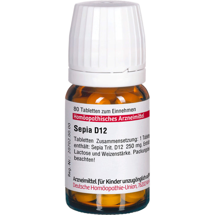 DHU Sepia D12 Tabletten, 80 pc Tablettes